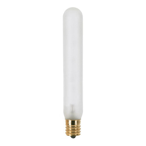 Satco S3223, T6 1/2 Incandescent, 25W, 130V, 2700K Warm White, 170 Lumens, Intermediate E17 Base, Frost Finish, 25 Packs