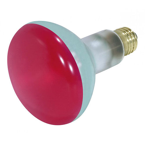 Satco S3240-TF, BR30 Incandescent, 75W, 130V, Medium E26 Base, Shatter Proof, Red Finish