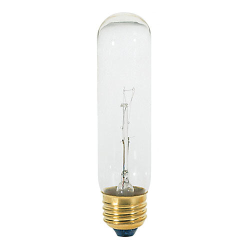 Satco S3252-TF, T10 Incandescent, 40W, 120V, 2700K Warm White, 280 Lumens, Medium E26 Base, Shatter Proof, Clear Finish