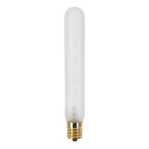 Satco S3281, T6 1/2 Incandescent, 20W, 130V, 2700K Warm White, 140 Lumens, Intermediate E17 Base, Frost Finish, 25 Packs
