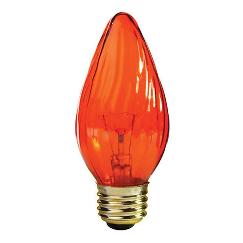 Satco S3366, F15 Incandescent, 25W, 120V, Medium E26 Base, Amber Finish, 25 Packs
