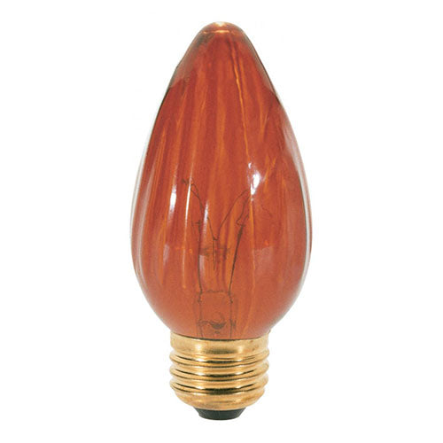 Satco S3370, F15 Incandescent, 40W, 120V, Medium E26 Base, Amber Finish, 25 Packs