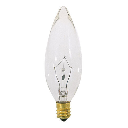 Satco S3390, BA9 1/2 Incandescent, 25W, 120V, 2700K Warm White, 220 Lumens, European Base, Clear Finish, 25 Packs