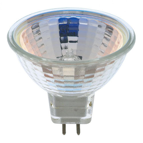 Satco S3461, MR16 Halogen, 20W, 12V, 2900K Warm White, 205 Lumens, Miniature 2 Pin Round Base, Clear Finish, 12 Packs