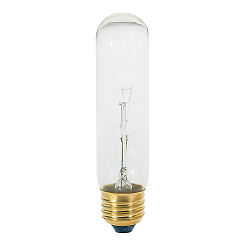 Satco S3702, T10 Incandescent, 40W, 120V, 2700K Warm White, 280 Lumens, Medium E26 Base, Clear Finish, 10 Packs