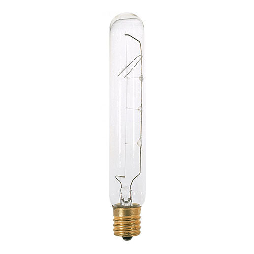 Satco S3710, T6 1/2 Incandescent, 40W, 130V, 2700K Warm White, 350 Lumens, Intermediate E17 Base, Clear Finish, 10 Packs