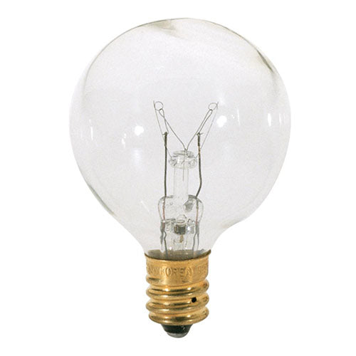 Satco S3847, G12 1/2 Incandescent, 40W, 120V, 2700K Warm White, 370 Lumens, Candelabra E12 Base, Clear Finish, 25 Packs