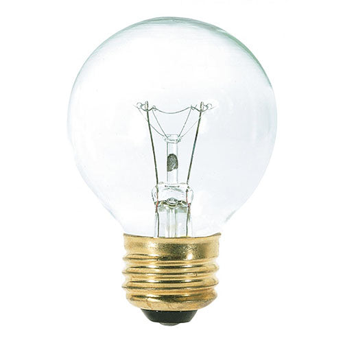 Satco S3887, G18 1/2 Incandescent, 25W, 120V, 2700K Warm White, 180 Lumens, Medium E26 Base, Clear Finish, 25 Packs