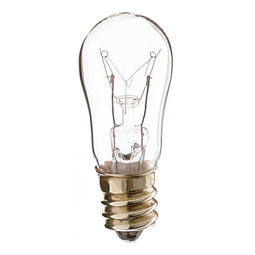 Satco S3900, S6 Incandescent, 6W, 130V, 2700K Warm White, 30 Lumens, Candelabra E12 Base, Clear Finish, 10 Packs