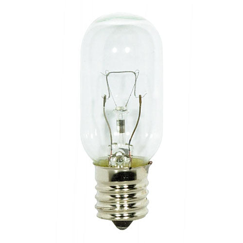 Satco S3917-TF, T8 Incandescent, 40W, 130V, 2700K Warm White, 360 Lumens, Intermediate E17 Base, Shatter Proof, Clear Finish