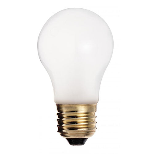 Satco S3949-TF, A15 Incandescent, 15W, 130V, 2700K Warm White, 100 Lumens, Medium E26 Base, Shatter Proof, Frost Finish