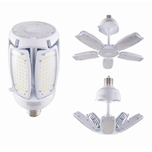 Satco S39679, LED HID Replacement, 90W, 100-277V, 5000K Natural Light, 12600 Lumens, Mogul EX39 Base, Clear Finish