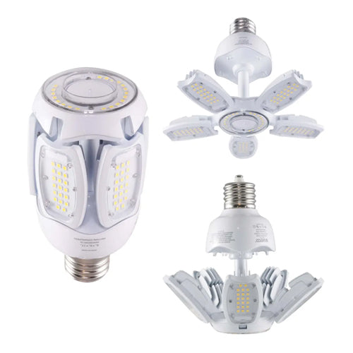 Satco S39751, LED HID Replacement, 40W, 100-277V, 5000K Natural Light, 5600 Lumens, Mogul EX39 Base, Clear Finish