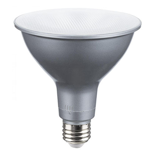 Satco S39760, PAR38 High Lumen LED, 19W, 120-277V, 2700/3000/3500/4000/5000K CCT Selectable, 2400 Lumens, Medium E26 Base, Silver Finish