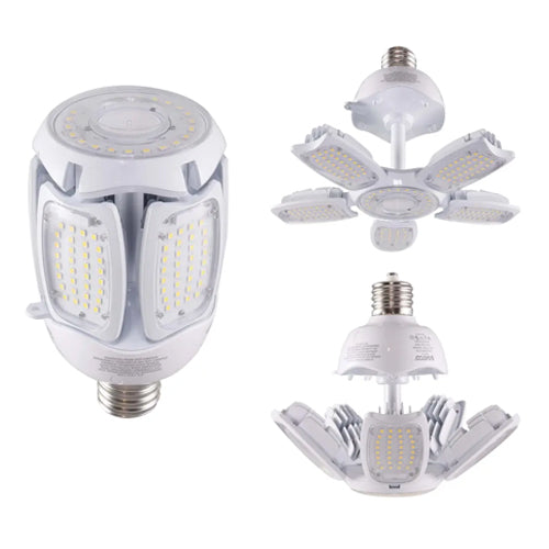 Satco S39769, LED HID Replacement, 75W, 100-277V, 5000K Natural Light, 10500 Lumens, Mogul EX39 Base, Clear Finish