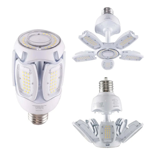 Satco S39798, LED HID Replacement, 40W, 100-277V, 2700K Warm White, 5120 Lumens, Mogul EX39 Base, Clear Finish