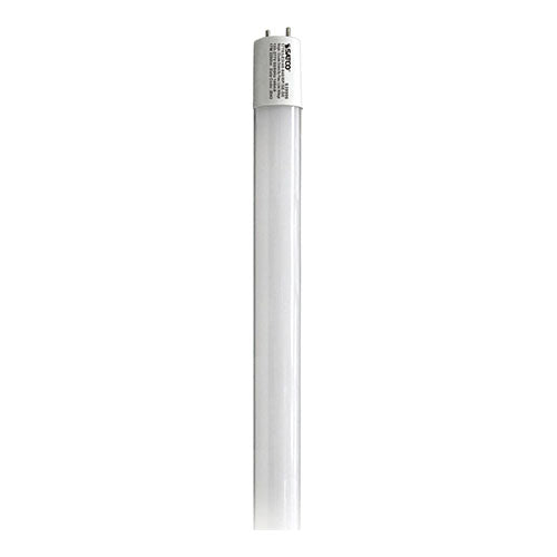 Satco S39906-TF, 4' T8 LED, 17W, 120-277V, 4000K Cool White, 2200 Lumens, Medium Bi Pin Base, Shatterproof coated, Gloss White Finish