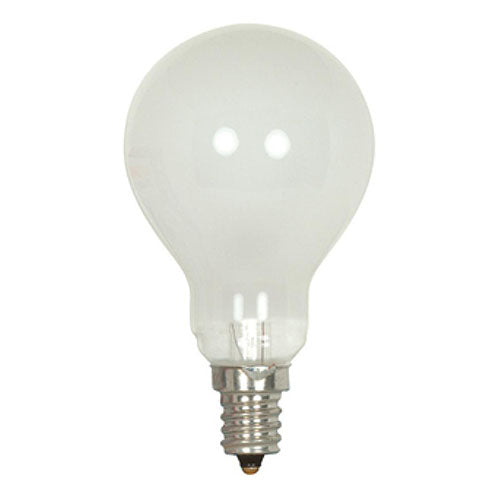 Satco S4161-TF, A15 Incandescent, 40W, 130V, 2700K Warm White, 420 Lumens, Candelabra E12 Base, Shatter Proof, Frost Finish