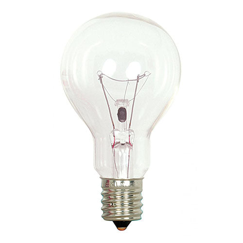 Satco S4164, A15 Incandescent, 40W, 130V, 2700K Warm White, 420 Lumens, Intermediate E17 Base, Clear Finish, 25 Packs