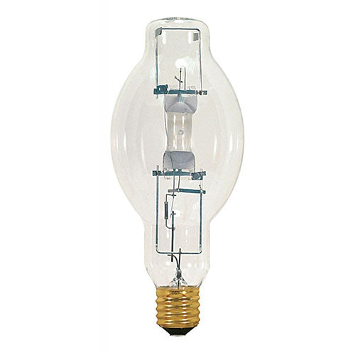 Satco S4391, Metal Halide HID, 1000W, 4000K Cool White, 115000 Lumens, Mogul E39 Base, Clear Finish