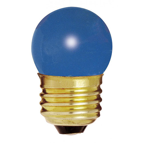 Satco S4508, S11 Incandescent, 7.5W, 120V, Medium E26 Base, Ceramic Blue Finish, 10 Packs