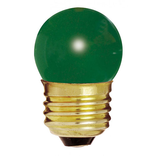 Satco S4509, S11 Incandescent, 7.5W, 120V, Medium E26 Base, Ceramic Green Finish, 10 Packs