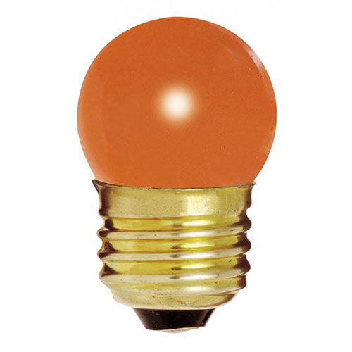 Satco S4510, S11 Incandescent, 7.5W, 120V, Medium E26 Base, Ceramic Orange Finish, 10 Packs