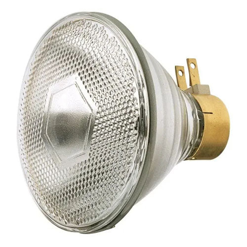 Satco S4675, PAR38 Halogen, 90W, 120V, 2900K Warm White, 1310 Lumens, Medium Side Prong Base, Clear Finish