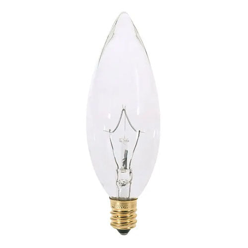 Satco S4711, BA9 1/2 Incandescent, 25W, 120V, 2700K Warm White, 220 Lumens, European Base, Clear Finish, 24 Packs