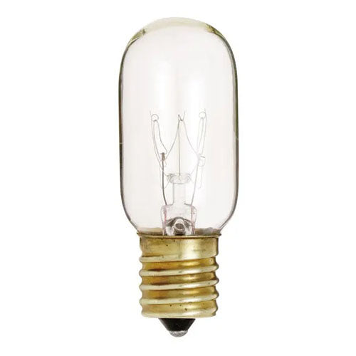 Satco S4720, T8 Incandescent, 25W, 130V, 2700K Warm White, 190 Lumens, Intermediate E17 Base, Clear Finish, 12 Packs