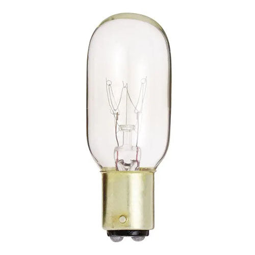 Satco S4721, T8 Incandescent, 25W, 130V, 2700K Warm White, 190 Lumens, Bayonet Double Contact Base, Clear Finish, 12 Packs