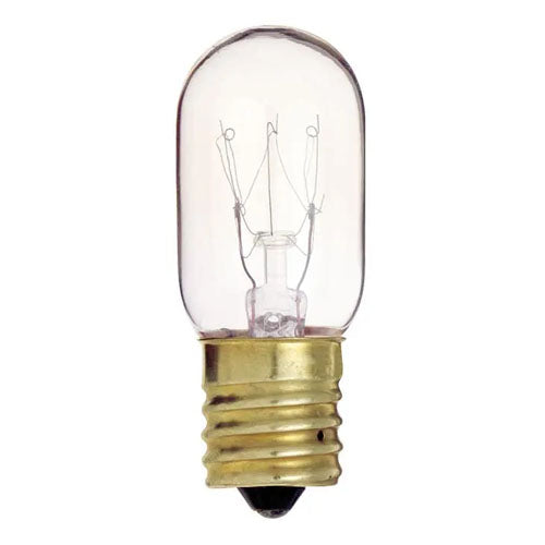 Satco S4722, T7 Incandescent, 15W, 130V, 2700K Warm White, 95 Lumens, Intermediate E17 Base, Clear Finish, 12 Packs