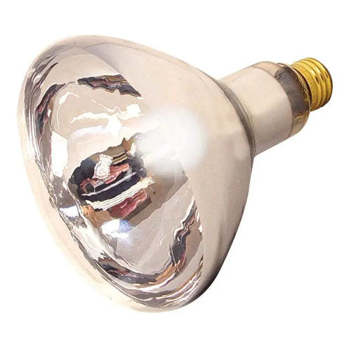 Satco S4750-TF, R40 Incandescent, 125W, 120V, 2700K Warm White, Medium E26 Base, Shatter Proof, Clear Heat Finish