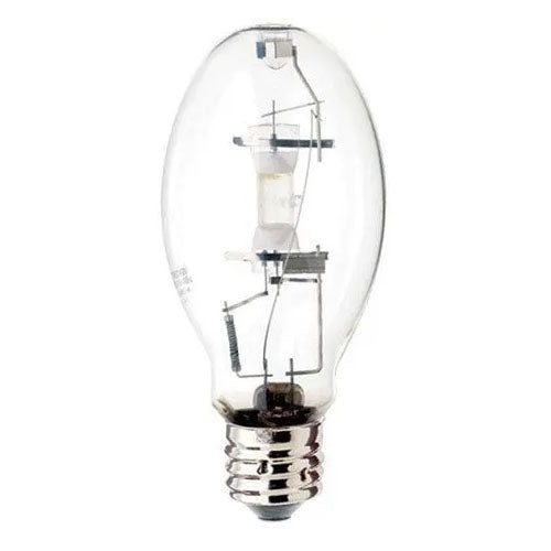 Satco S4843, Metal Halide HID, 400W, 4000K Cool White, 36000 Lumens, Mogul E39 Base, Clear Finish