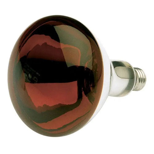 Satco S4884, R40 Incandescent, 250W, 120V, Medium E26 Base, Red Heat Finish, 12 Packs