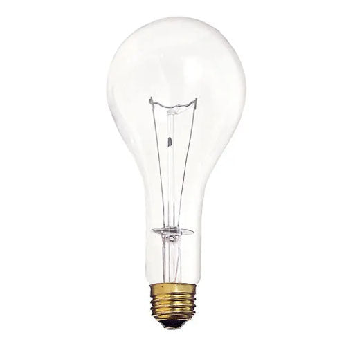 Satco S4959, PS25 Incandescent, 300W, 130V, 2700K Warm White, 3600 Lumens, Medium E26 Base, Clear Finish, 24 Packs