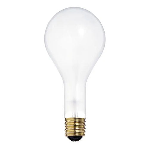 Satco S4962-TF, PS35 Incandescent, 300W, 130V, 2700K Warm White, 3600 Lumens, Mogul E39 Base, Shatter Proof, Frost Finish