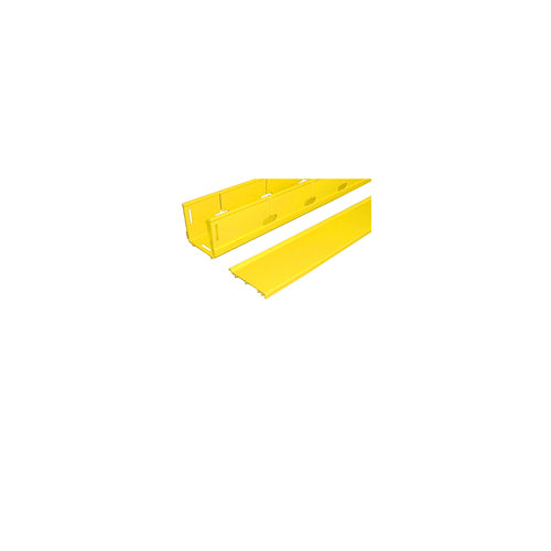 Leviton S4DCT-SHC, 4''x4'' Slotted Duct with Hinged Cover, Yellow (1/Carton)