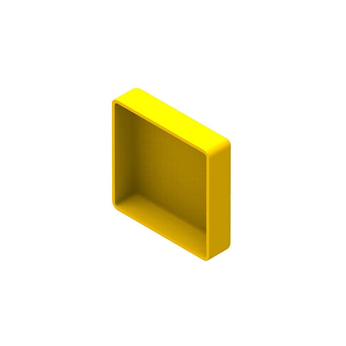 Leviton S4END-CSL, 4''x4'' End Cap Slotless, Yellow
