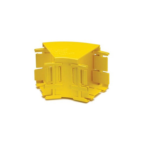 Leviton S4HEL-4DC, 4''x4'' Horizontal Elbow with Cover, 45 Deg, Yellow