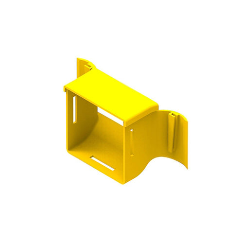 Leviton S4TRM-TRM, 4''x4'' Outlet Trumpet, Yellow