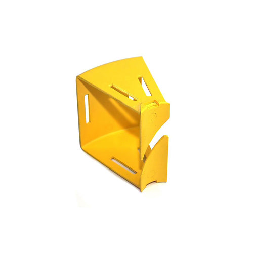 Leviton S4VEL-3UR, 4''x4'' Vertical Elbow without Cover, 30 Deg Retrofit, Yellow