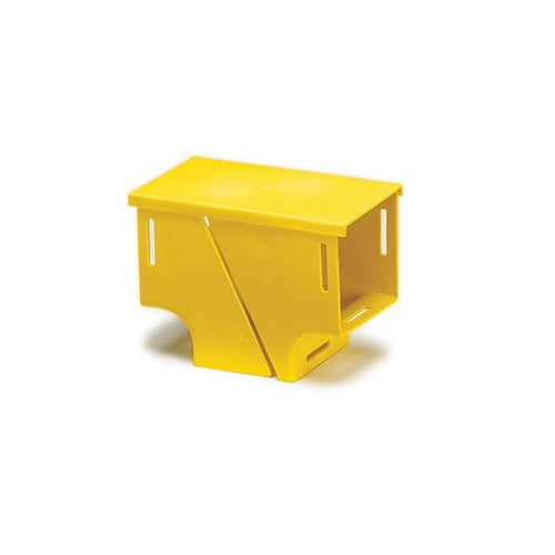Leviton S4VTE-TEC, 4''x4'' Vertical Tee with Cover, Yellow