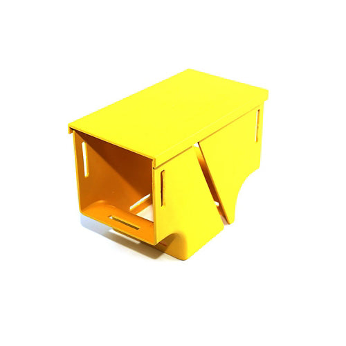 Leviton S4VTE-TER, 4''x4'' Vertical Tee Retrofit without Cover, Yellow