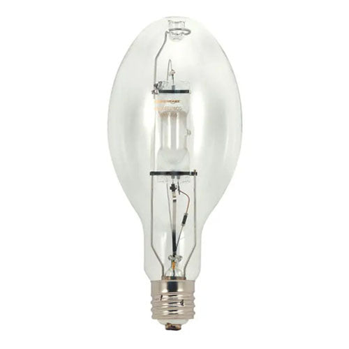 Satco S5843-TF, Metal Halide HID, 400W, 4200K Cool White, 36000 Lumens, Mogul E39 Base, Shatter Proof, Clear Finish