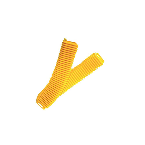 Leviton S5STC-350, Square Convoluted Tube (2 Pieces), 50mm Diameter, 350mm, Yellow