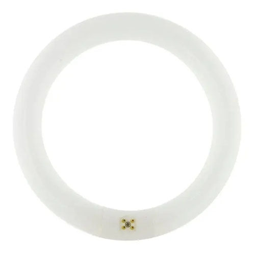 Satco S6507, T9 Circline Fluorescent, 30W, 3000K Warm White, 1900 Lumens, 4-Pin Base, Soft White Finish, 12 Packs