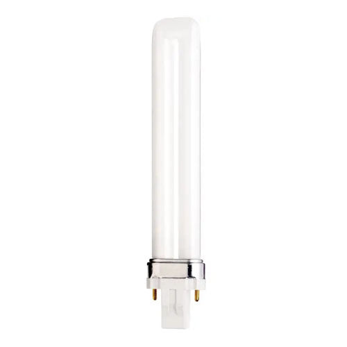 Satco S6712-TF, T4 Pin-Based Compact Fluorescent, 13W, 4100K Cool White, 800 Lumens, GX23 Base, Shatter Proof, White Finish