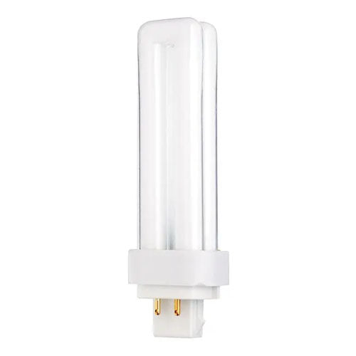 Satco S6730, T4 Pin-Based Compact Fluorescent, 13W, 3000K Warm White, 900 Lumens, G24Q-1 (4-Pin) Base, White Finish