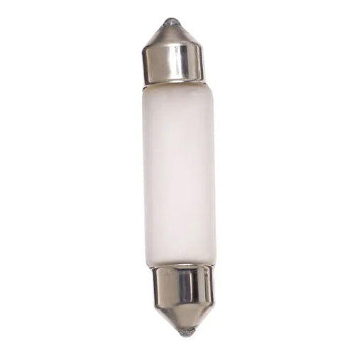 Satco S6992, T3 1/4 Miniature, 10W, 24V, 120 Lumens, Festoon Base, Frost Finish, 10 Packs
